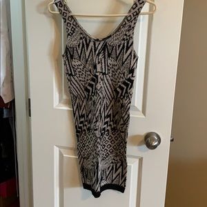 Guess xs black and brown tight fit dress
